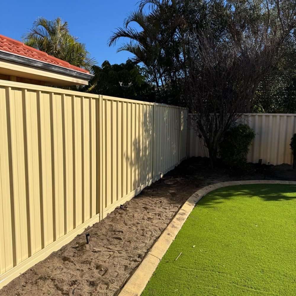 Residential fencing installation project completed in Perth WA.