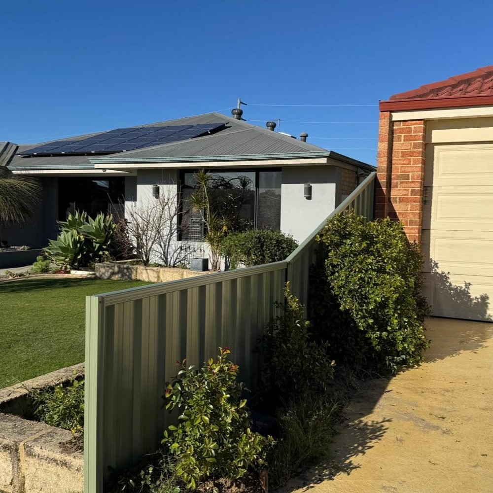 Completed residential fence project in Perth WA.
