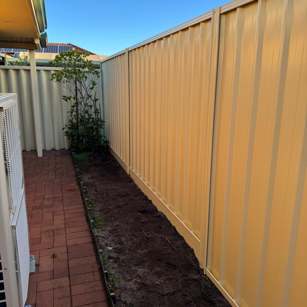Professional fence installation completed in Perth WA.