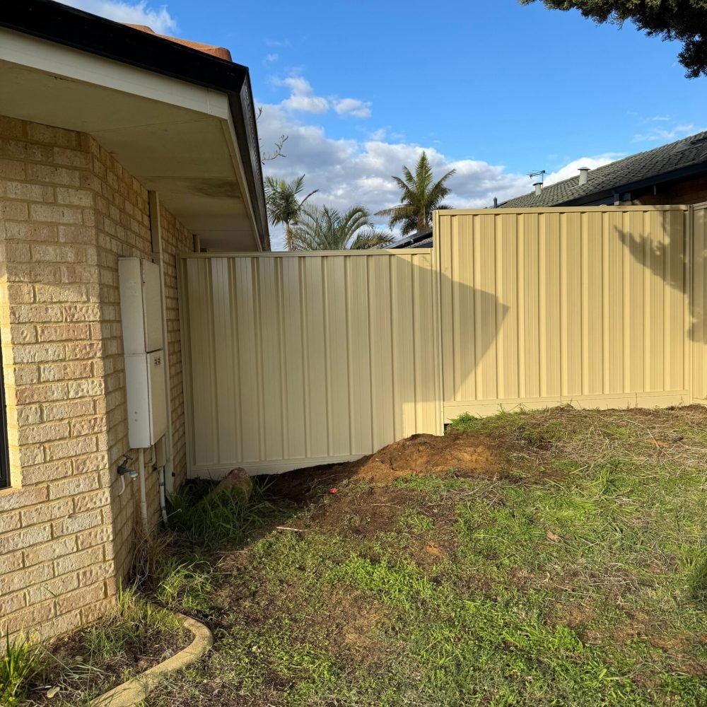 Completed fencing installation project in Perth WA.