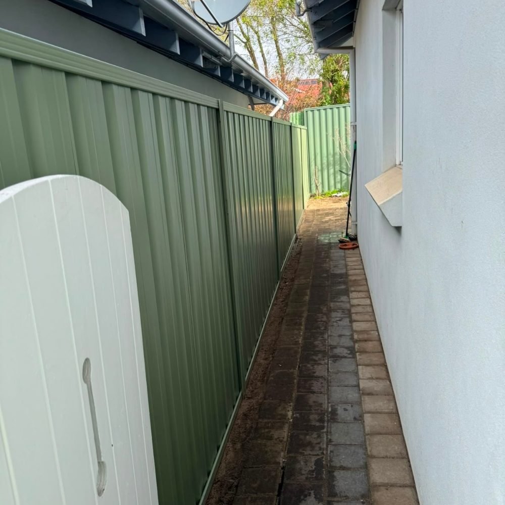 Completed residential fencing project in Perth WA.