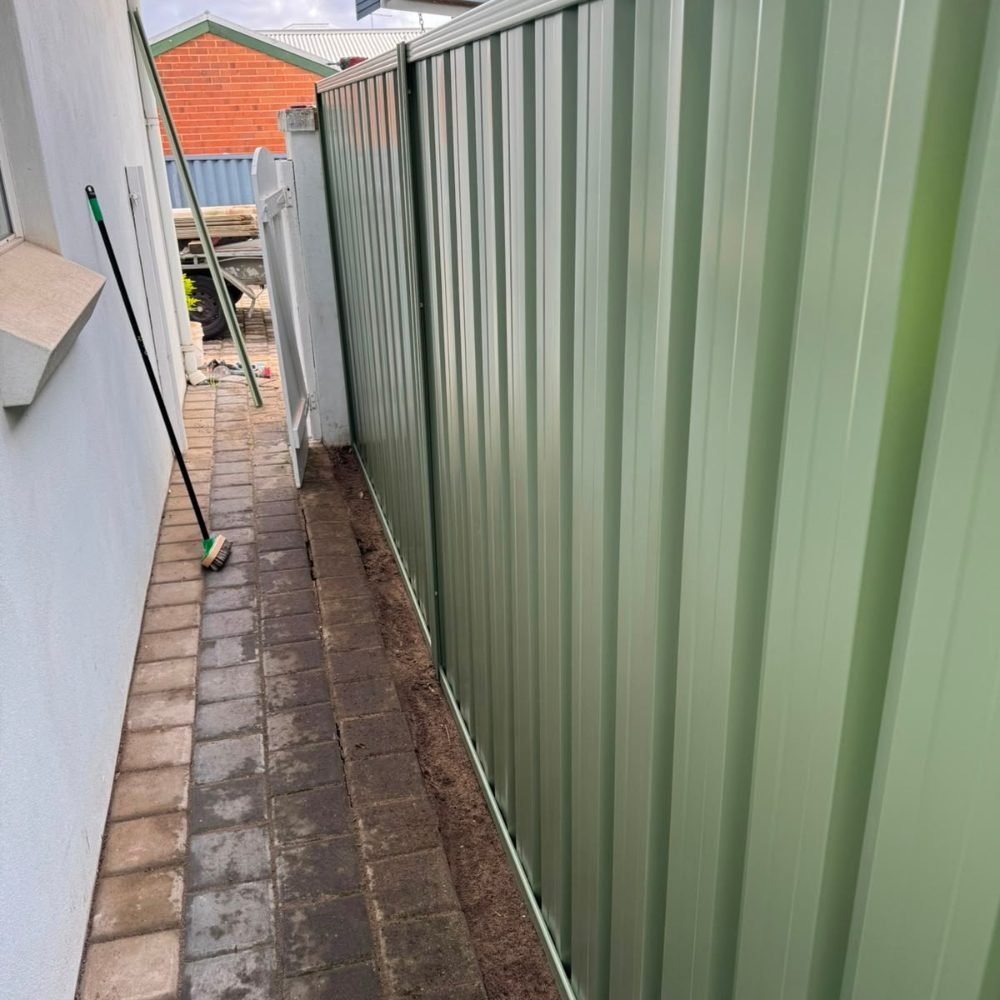Fence installation project completed in Perth WA.